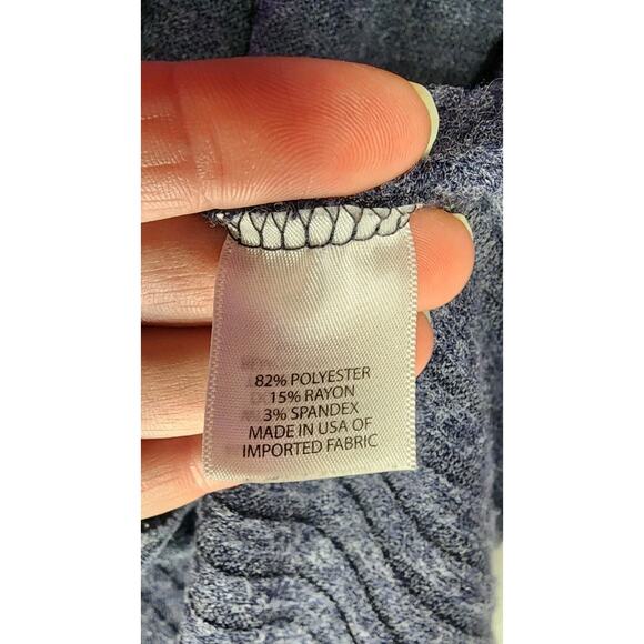 Relativity Women's XL Bell Sleeve Cardigan Blue Soft Knit Flowing Long Ribbed - Picture 7 of 10